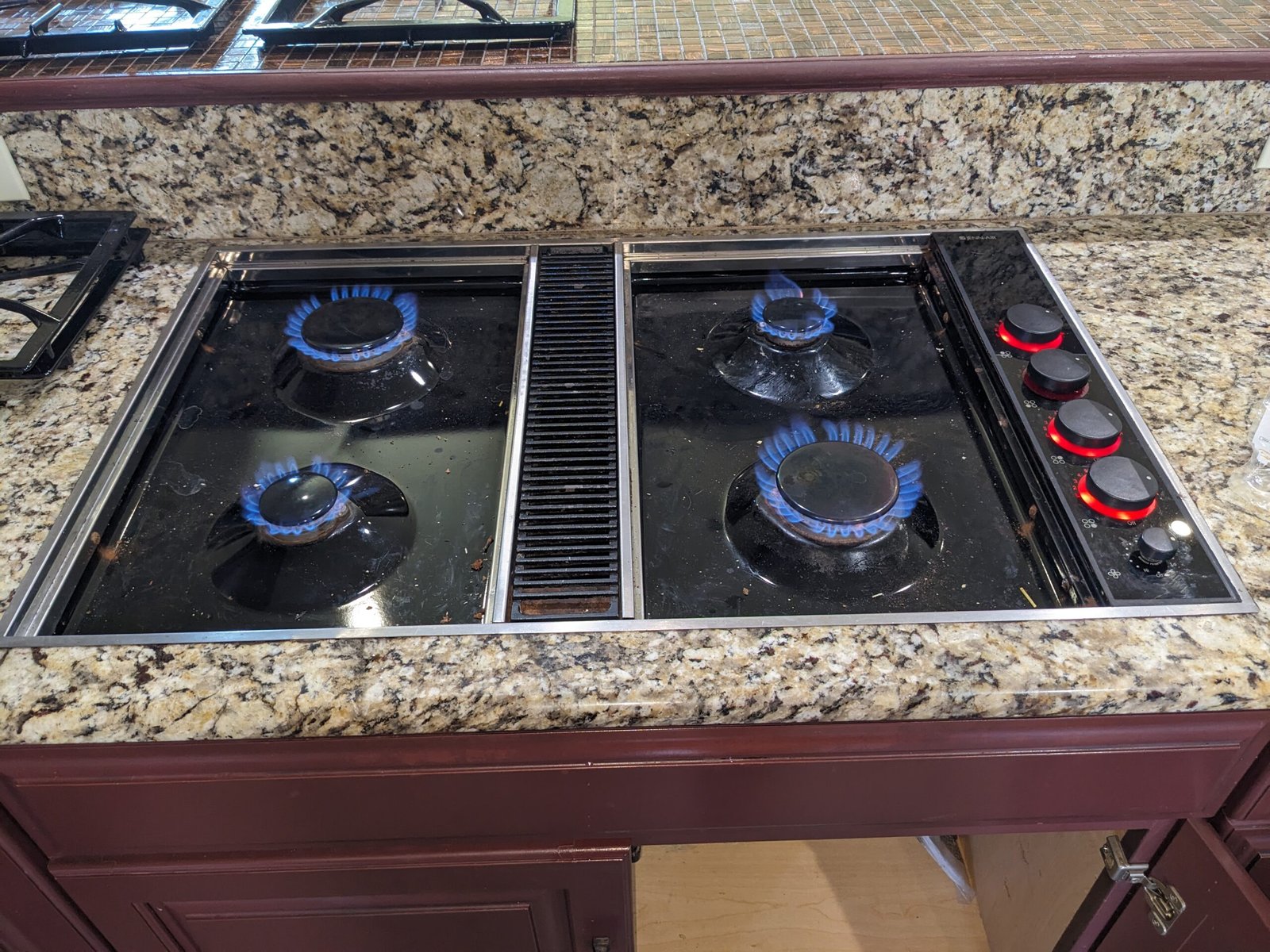 Replace of burner cooktop.